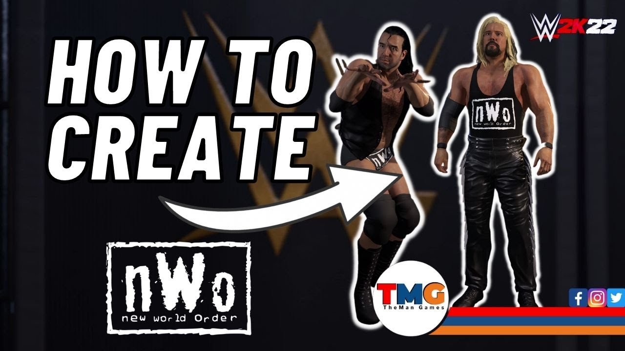 How To Create Scott Hall & Kevin Nash NWO White & Black Attire WWE 2K22