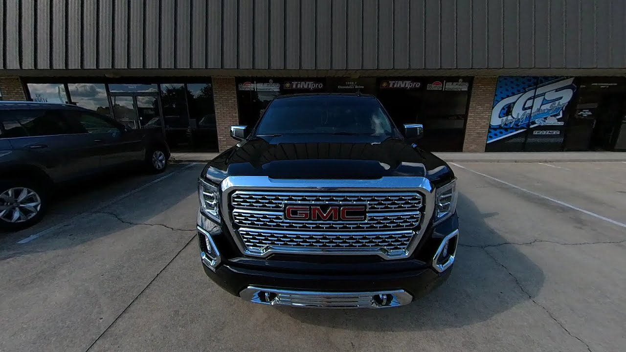 Тонировка стекол GMC Sierra Denali 2021 года до и после