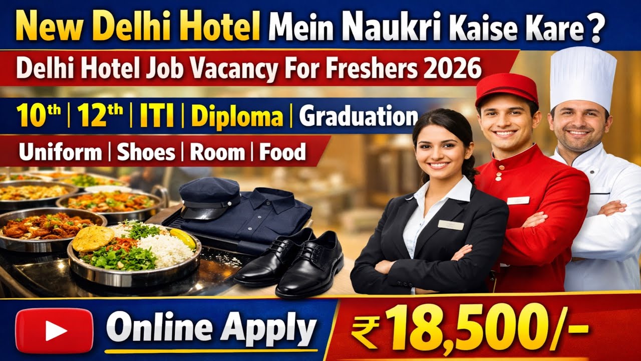 New Delhi Hotel Mein Naukri Kaise Kare | Delhi Hotel Job Vacancy For Freshers 2026 | Jobs in hotel