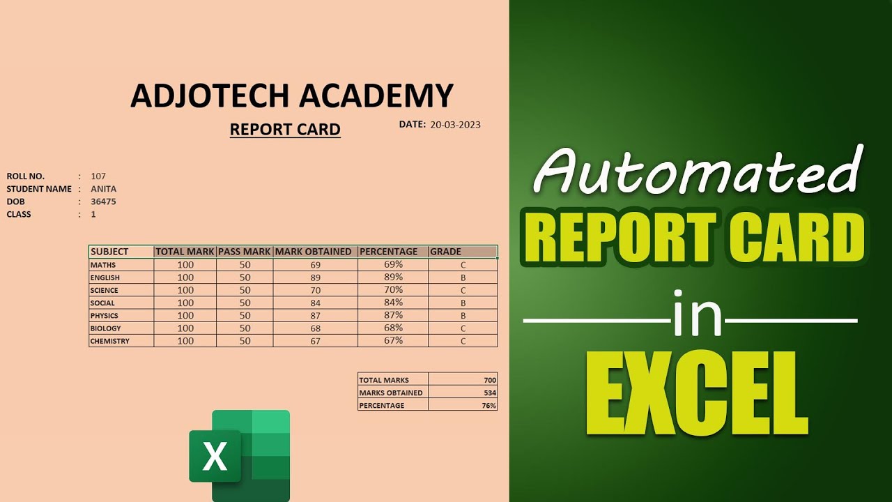 Как создать автоматический отчет в Excel