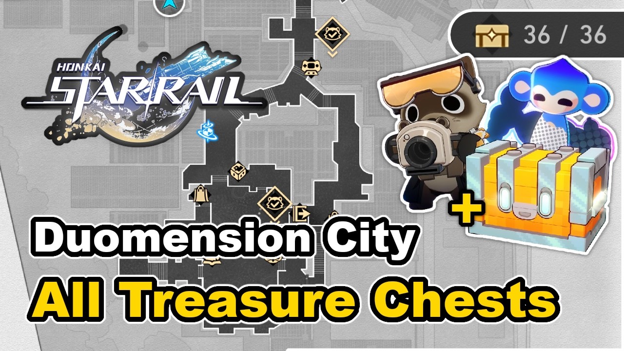 Honkai Star Rail - Duomension City - All Treasure Chest Locations (Chests & Furbobo Treasure)