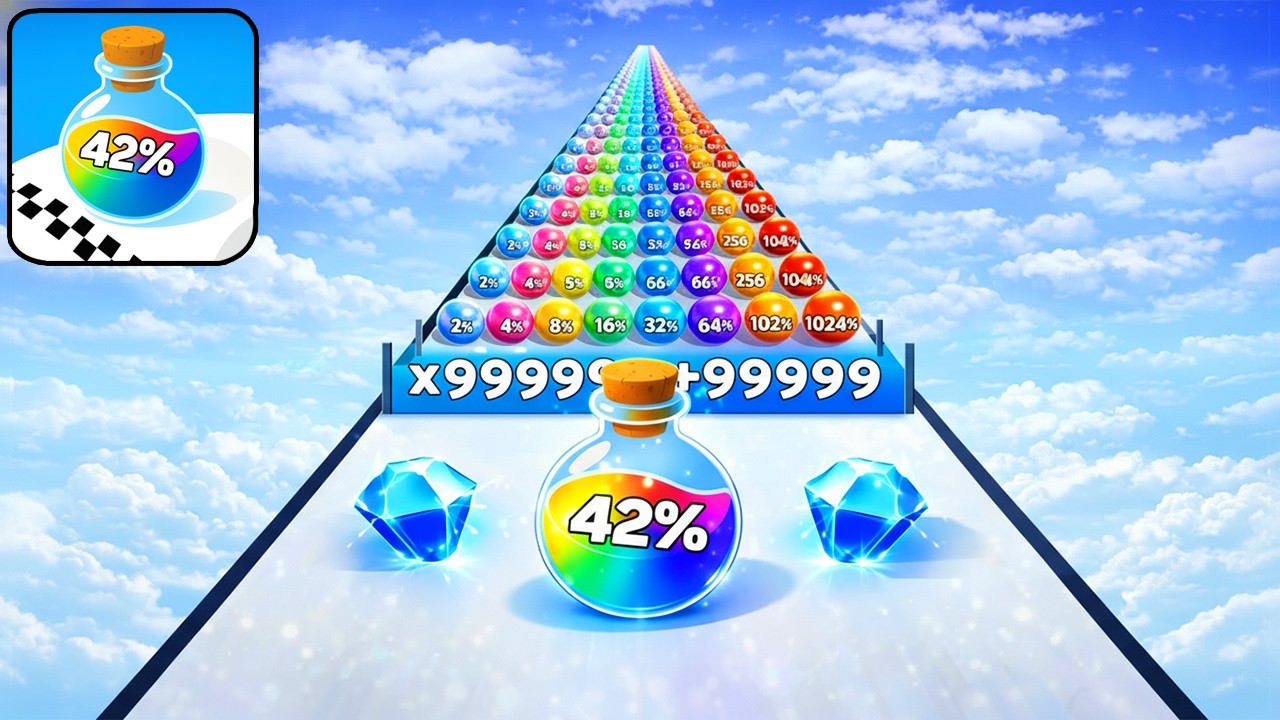New Satisfying Mobile Game Liquid Ball Run 🔥😱 All Levels Unlocked! 4K Ultra HD