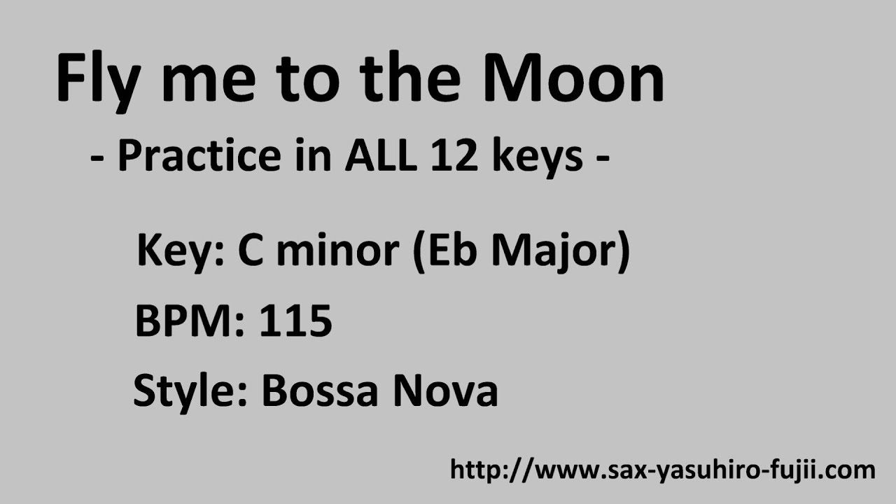 Fly me to the moon - Backing Track - key Cm - Bossa - BPM115
