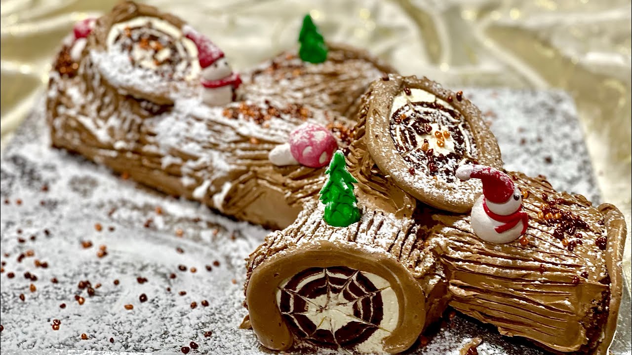 B&ucirc;che traditionnelle  طريقة تحضير الكيك رولي او البوش التقليدية مع شرح مبسط