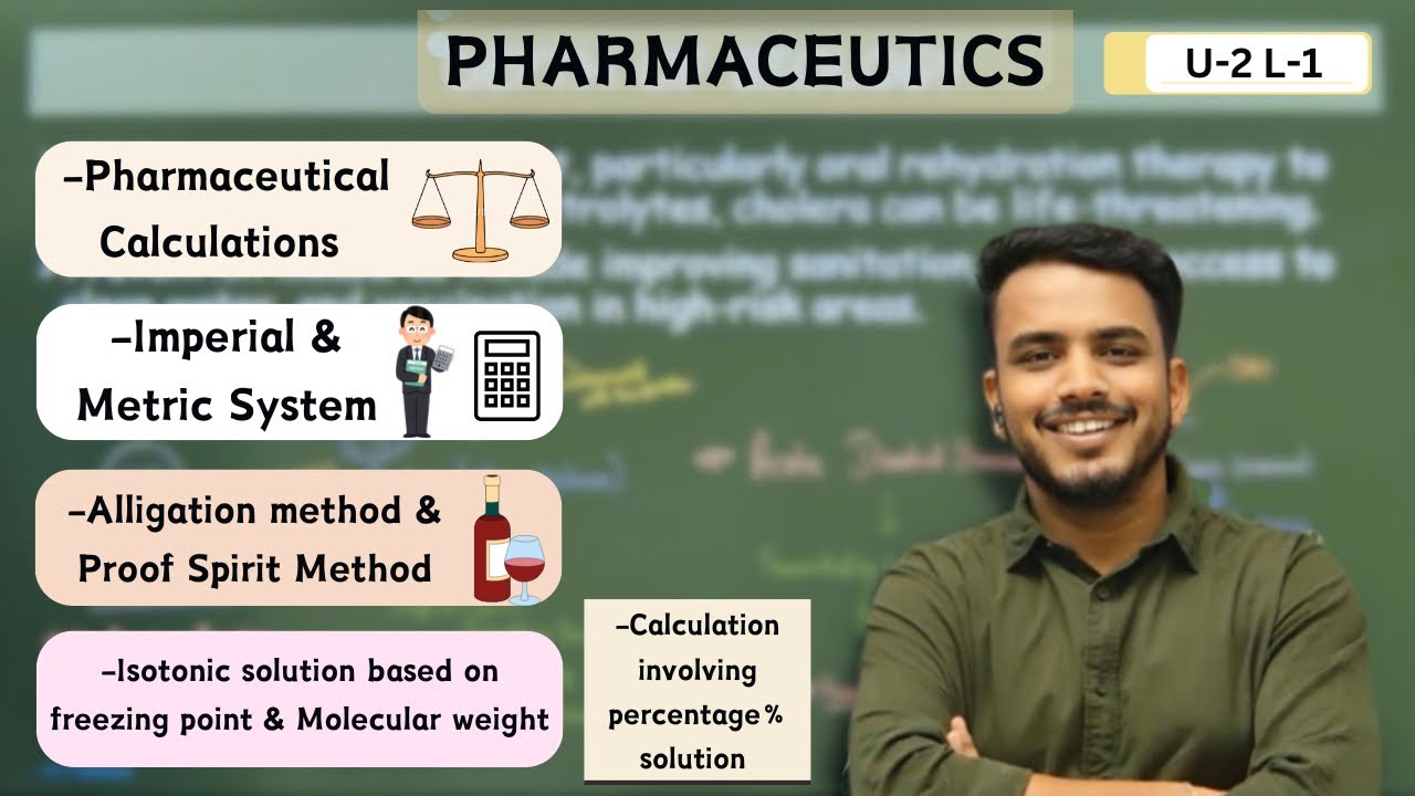 Pharmaceutical Calculations | Imperial & Metric system | Alligation | Proof spirit | Isotonic sol.