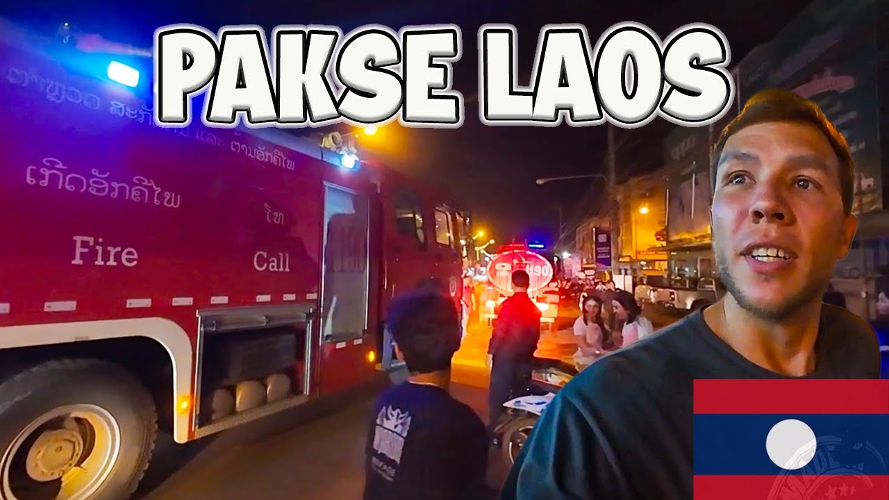 Пожар в Паксе вышел из-под контроля🔥🇱🇦 Но еда была ещё более дикой