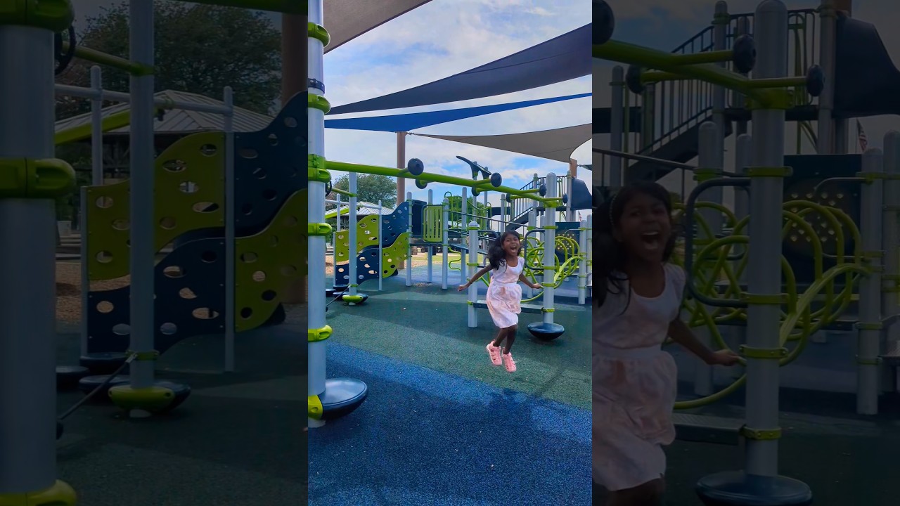 Epic monkey bars challenge !! #kidsvideo #outdoors #familyfun #playground #monkeybar #littleelmbeach