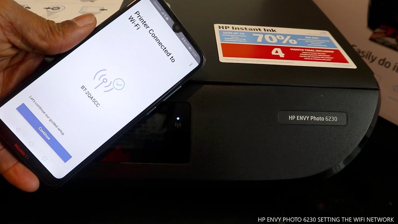 HP ENVY PHOTO 6230 SETTING THE WIFI NETWORK