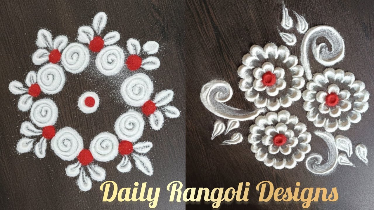 २ मिनिटांत काढा रोजची रांगोळी|🪷नवशिक्यांसाठी रोजची सोपी रांगोळी| Daily Rangoli🌼| The Powder Poet ✨