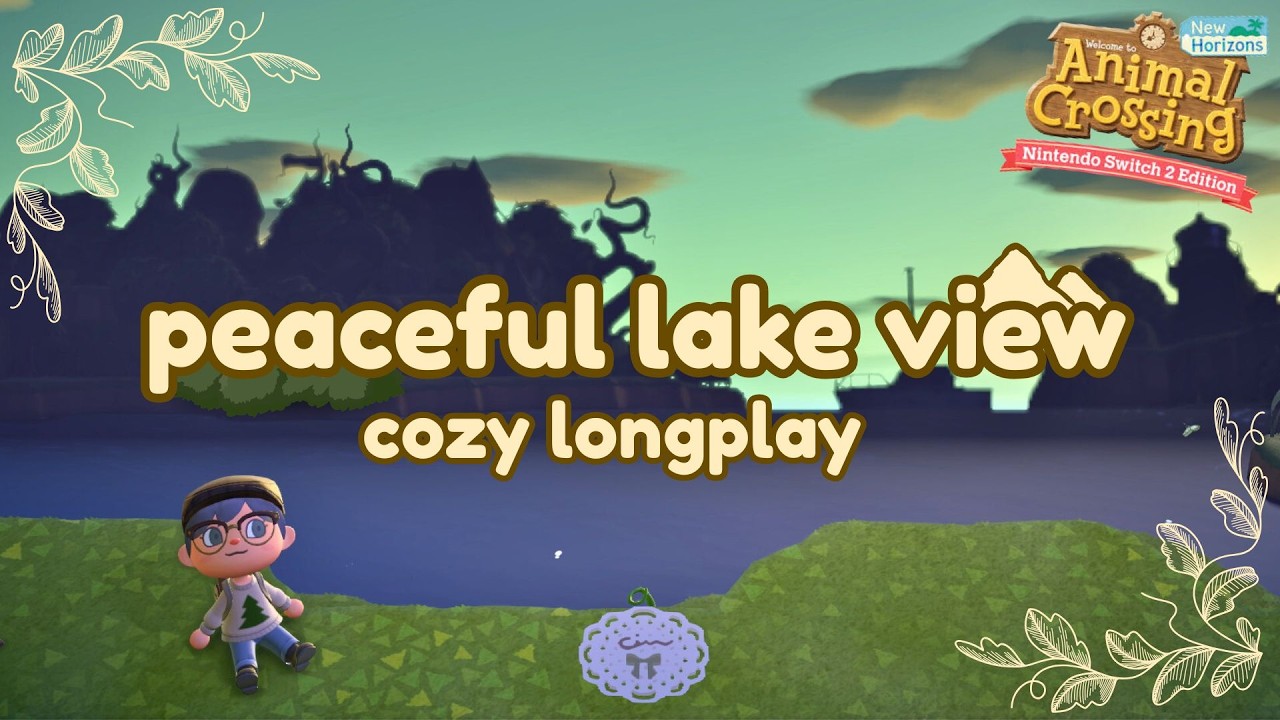 relaxing longplay with commentary | decorating a cozy natural viewpoint by the lake | acnh | thistle