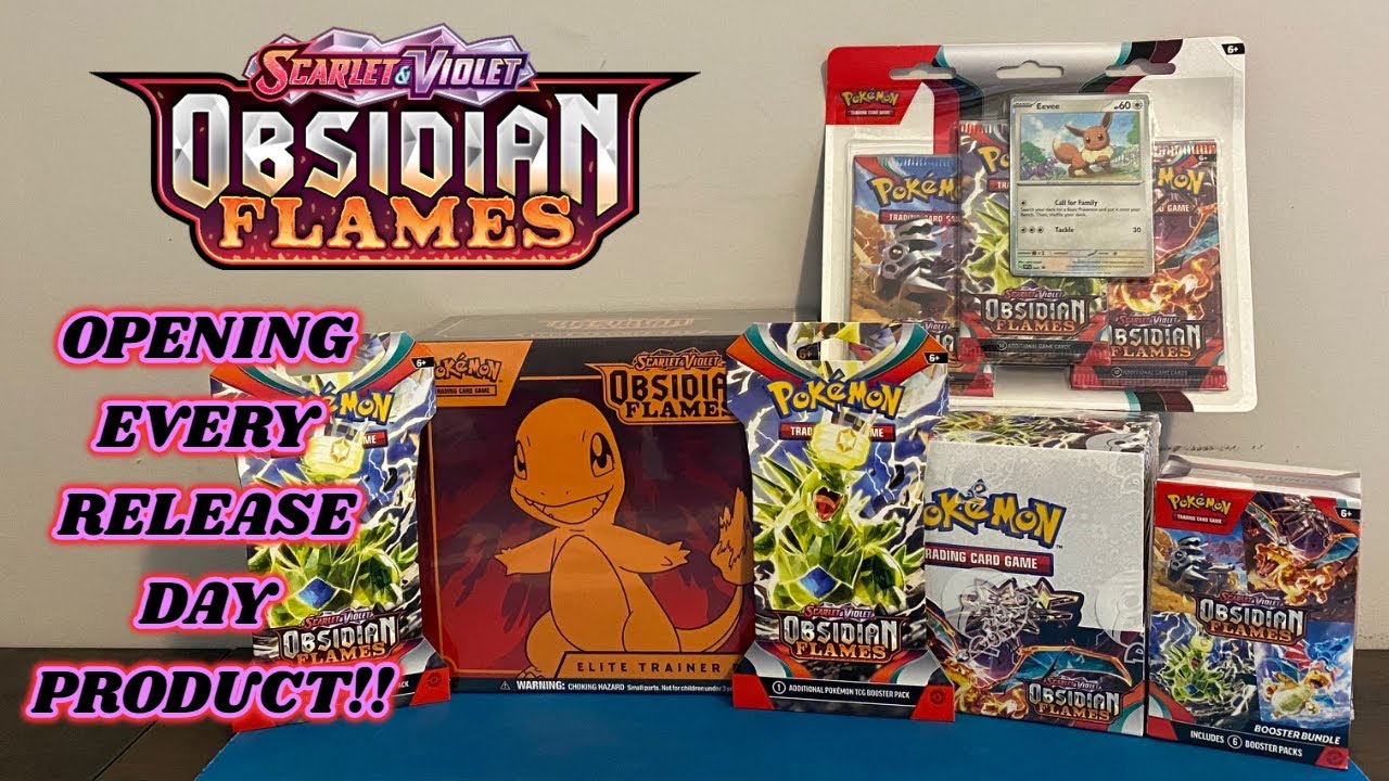 OBSIDIAN FLAMES IS HERE!! Opening EVERY OBSIDIAN FLAMES Release Day Product!! (pokemon card opening)
