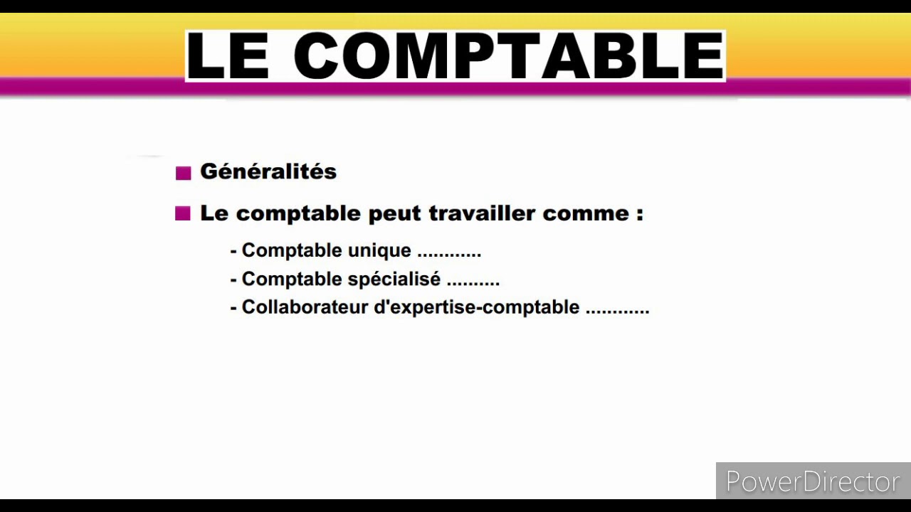 Le métier du comptable