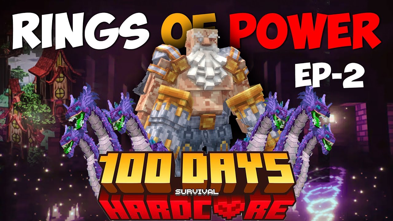 Minecraft 100 Days The God of Three Rings..