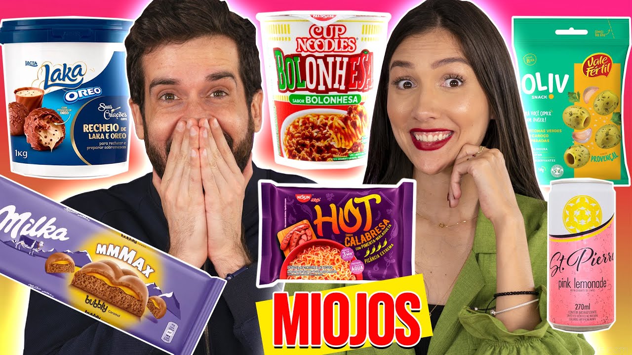 PROVANDO GULOSEIMAS do MERCADO | novo MIOJO, CUP NOODLES, AZEITONA COM SABOR, LAKA OREO, MILKA...
