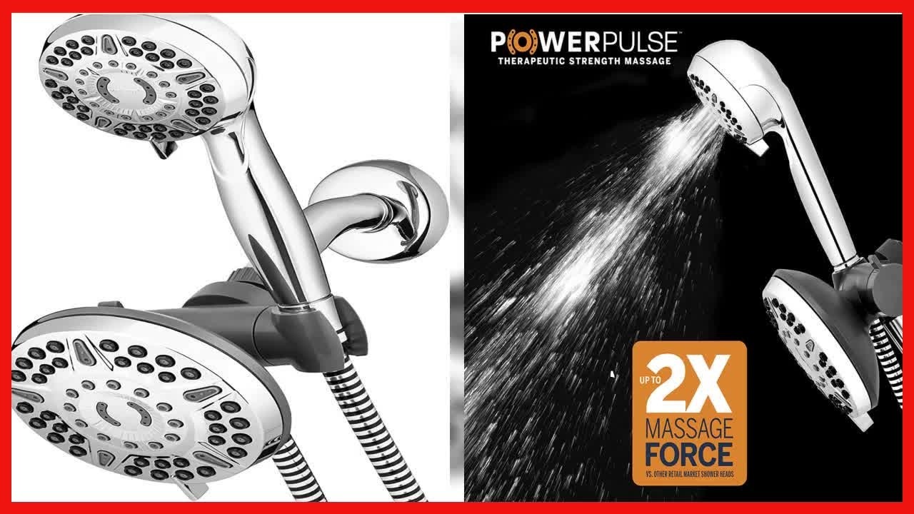 Upgrade Your Shower with the PowerPulse Massage Showerhead: High Pressure & 12 Spray Settings