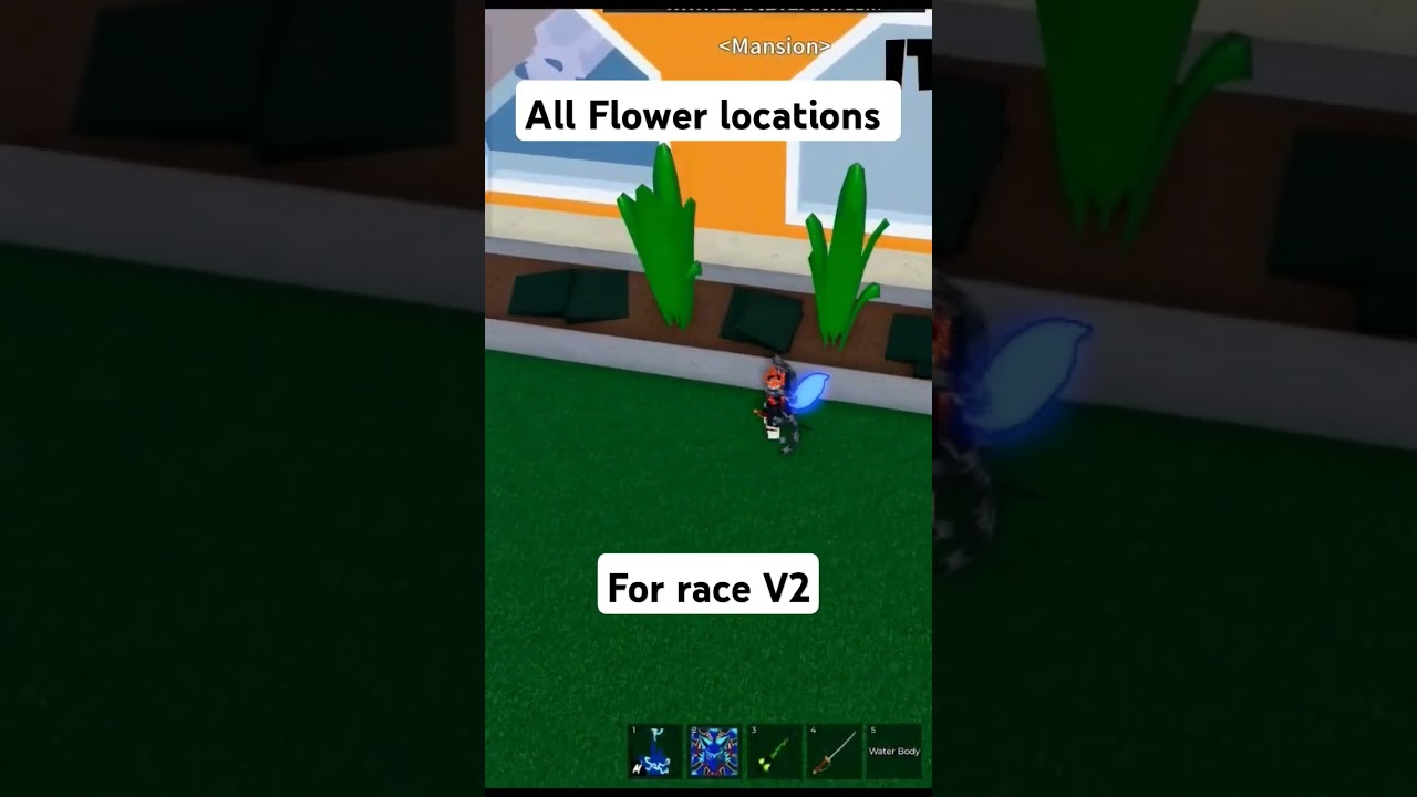 Flower locations for Race V2 in bloxfruits #bloxfruits #roblox #kitsune #raceV2