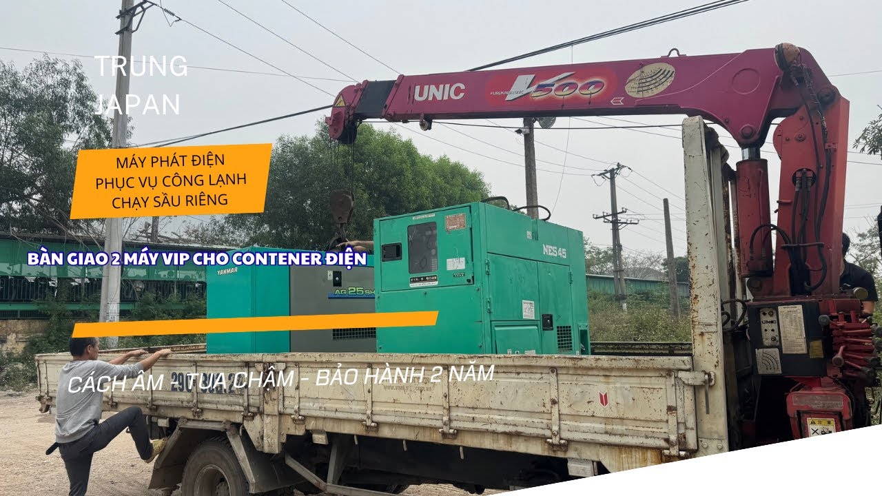 Bàn Giao 2 Chiếc Máy Phát Điện Top 1 Phục Vụ Xe Công Lạnh Chạy Sầu Riêng