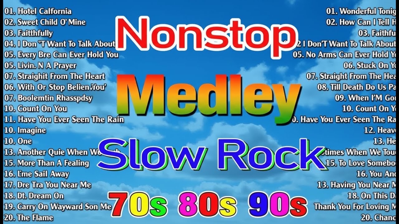 Slow Rock Love Songs Nostalgia 🎷 Romantic Rock Ballads 70s 80s 90s 🎧 Nonstop