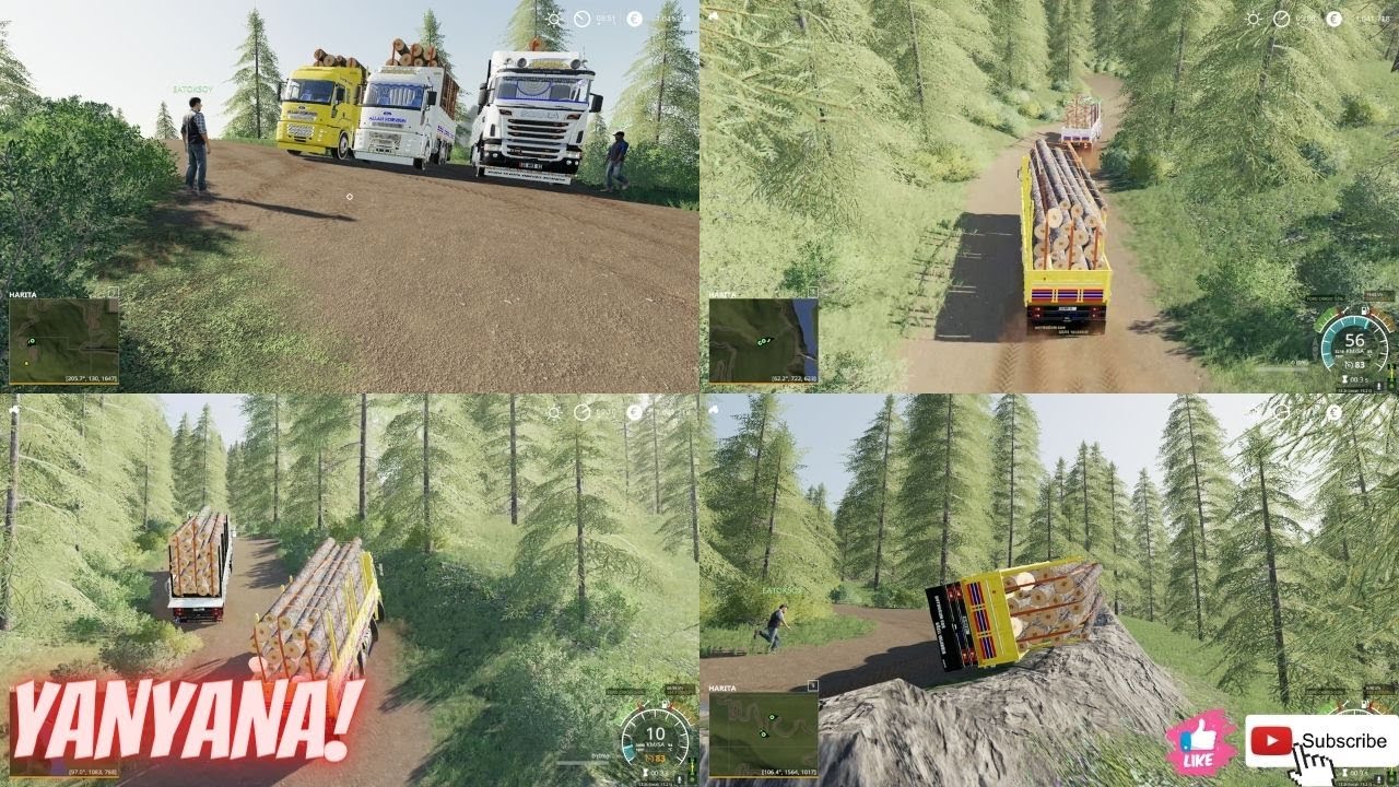 50 AYAK DAĞDA PARİŞAN OLDU!! #fs19 #türkmods #keşfetbeniöneçıkar #keşfet #newholland #scania