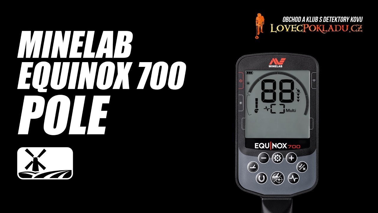 Detektor kovů Minelab Equinox 700 - nastavení pro začátečníky na pole
