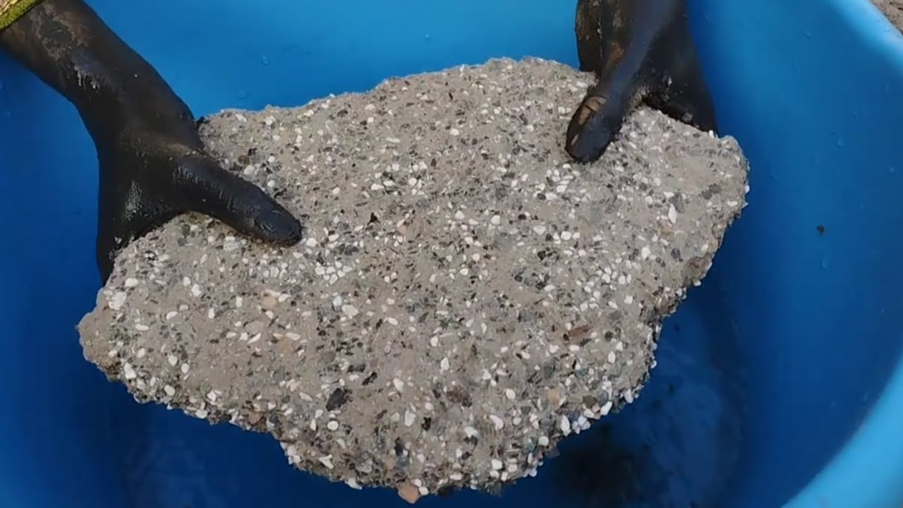 ASMR: White Grainy Sand Cement Crumbling 💦