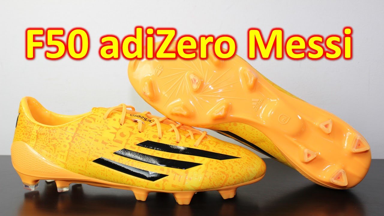 Messi Adidas F50 adizero 2014 Solar Gold - Unboxing + On Feet