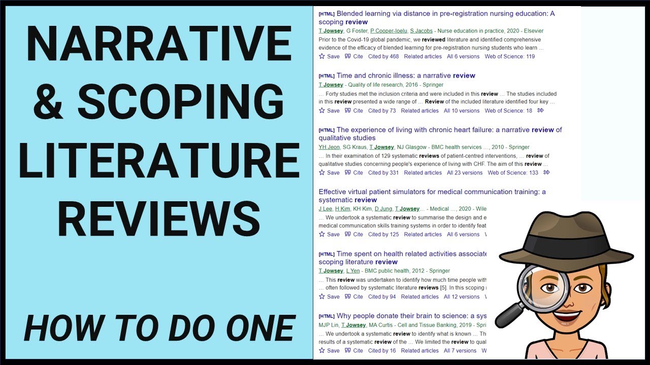 How to conduct a Narrative or Scoping Literature Review