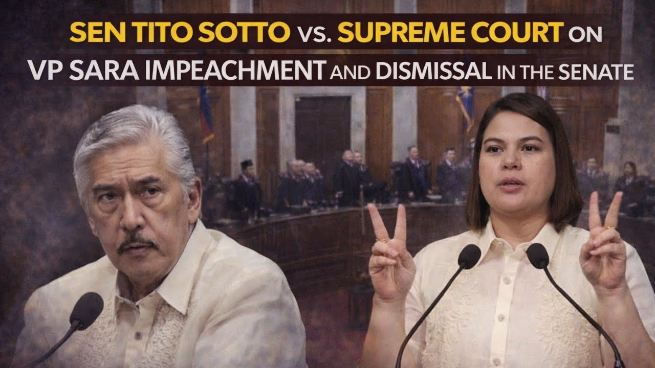 SEN TITO SOTTO VS. SUPREME COURT ON VP SARA IMPEACHMENT AND DISMISSAL IN THE SENATE