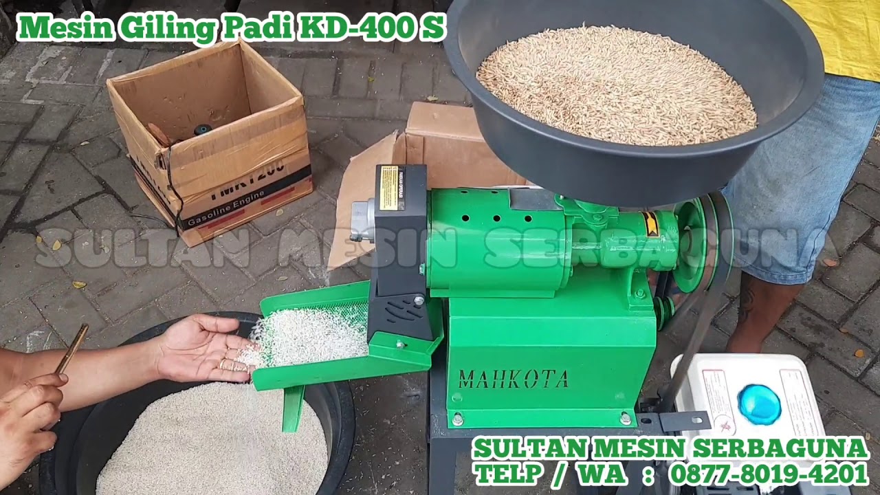 Mesin Giling Padi Mini dan Murah Mahkota KD-400 S