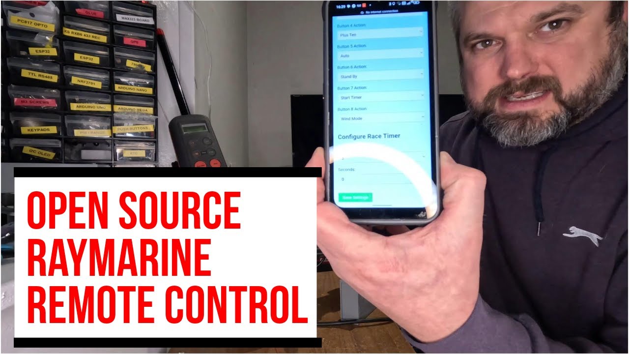 Open source Raymarine Autopilot Remote Control with Seatalk to Open CPN Wireless Bridge.
