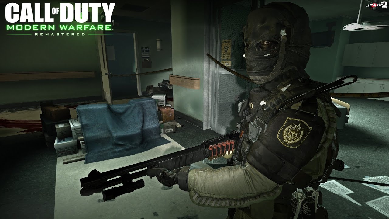 Left 4 Dead 2 Denny's Call of Duty Modern Warfare Remastered M1014 (Benelli M4 - Shotgun) Gameplay