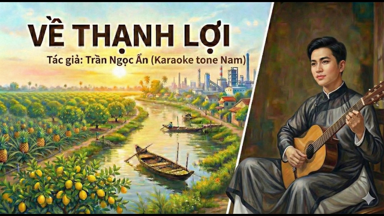 Về Thạnh Lợi - Vọng cổ - Karaoke tone Nam - tác giả Trần Ngọc Ẩn