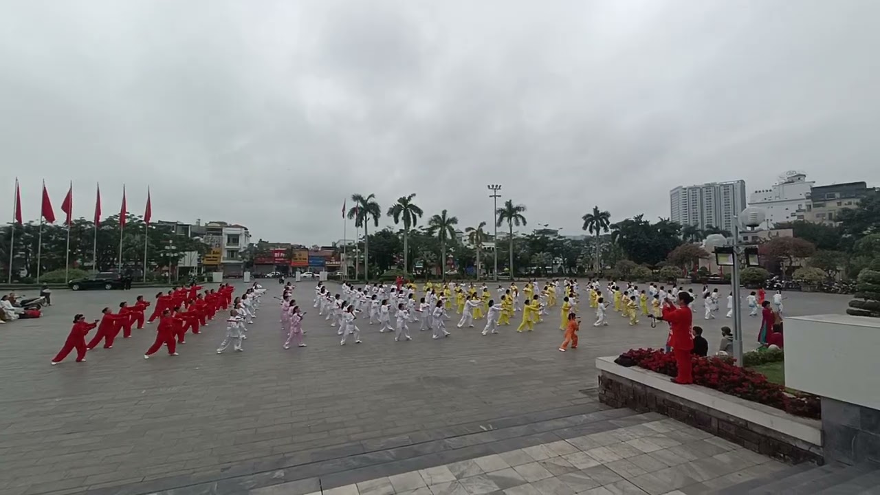 Đồng diễn Thái cực song phiến. Clb hoa động cùng các clb khác. Mồng 6 tết 2026