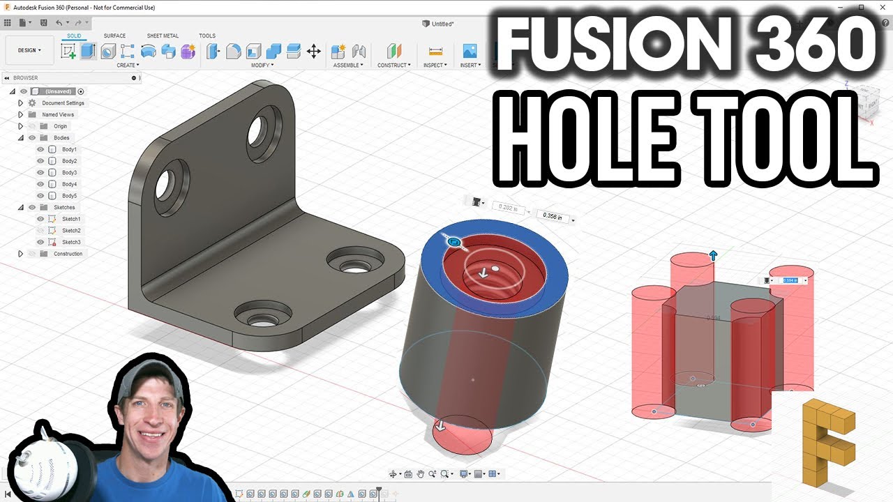 Учебное пособие по инструменту «Отверстие» в Autodesk Fusion 360