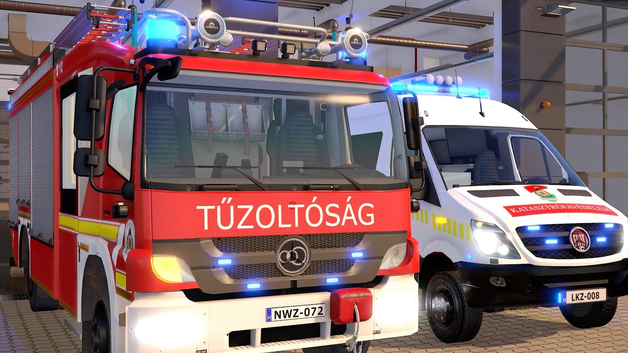 Emergency Call 112 - Hungarian Firefighters on Duty! 4K