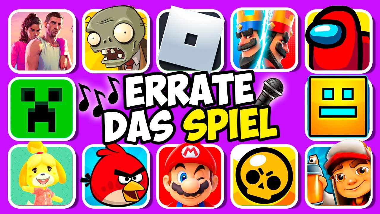 Errate das Spiel am Song 🎶 FNAF, Minecraft, Brawl Stars, Roblox, Mario