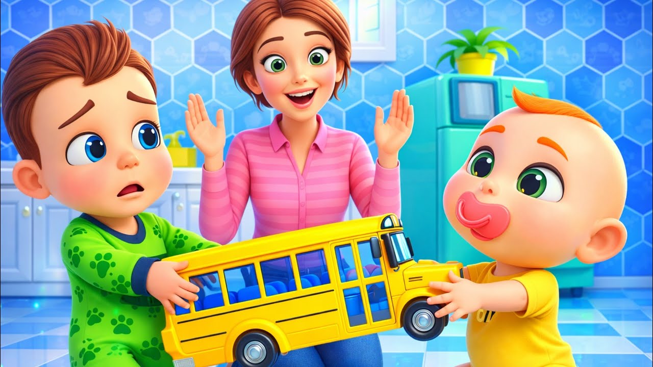 Wheels on the bus go round and round song | english rhymes for babies | Play wheels on the bus kids