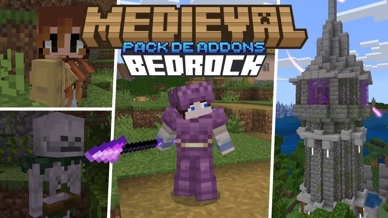 PACK DE ADDONS MEDIEVAL PARA MINECRAFT BEDROCK 1.21+ | MODS - ADDONS PARA MINECRAFT PE 1.21+