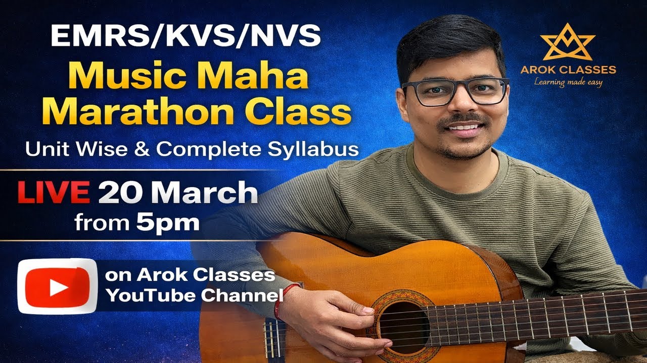 Emrs / Kvs / Nvs Music Teacher Maha Marathon Class Live | Arok Classes | Shivam Shukla |