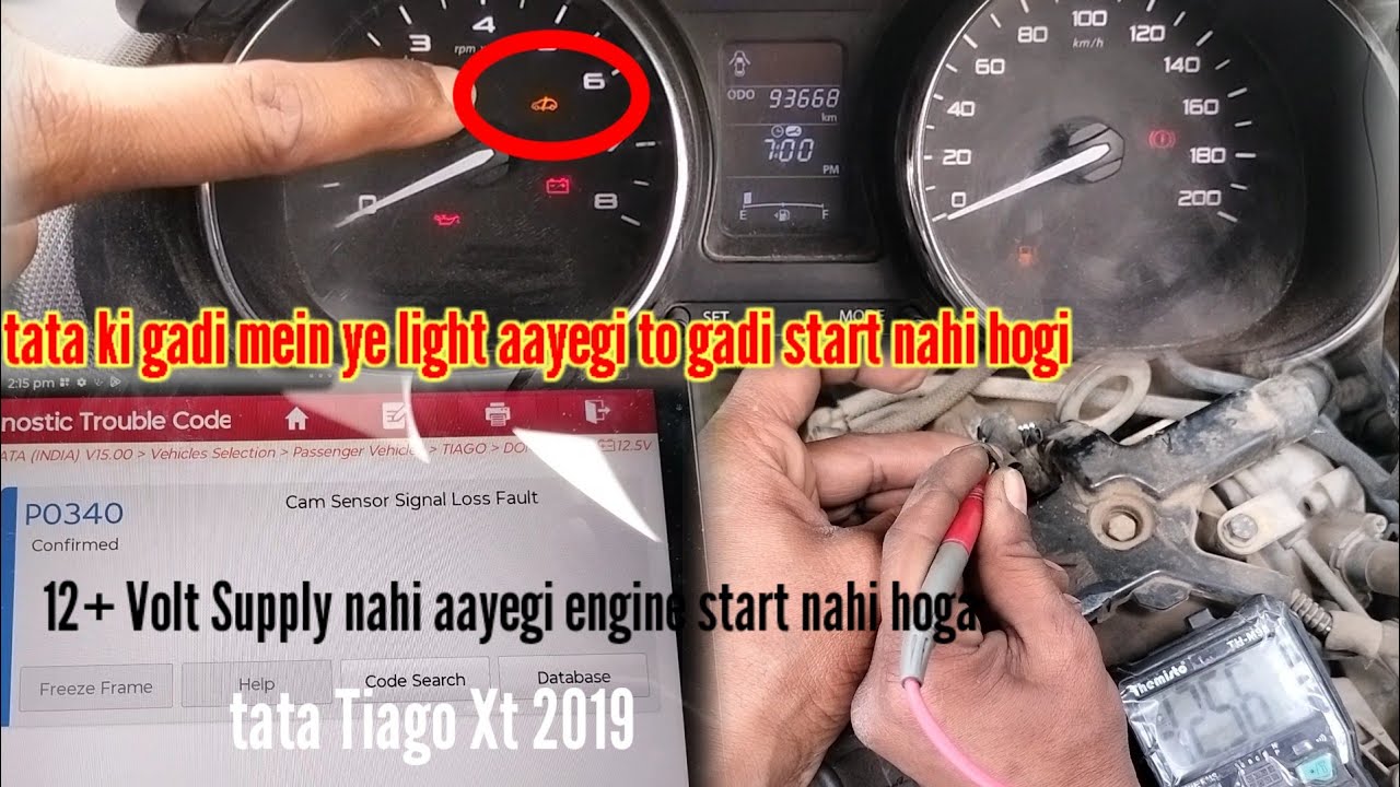 Tata Tiago XT 2019 Diesel Starting Issue Dtc P0340 Cam Sensor Loss Fault 12+ Supply # Wiring Work 👍💯
