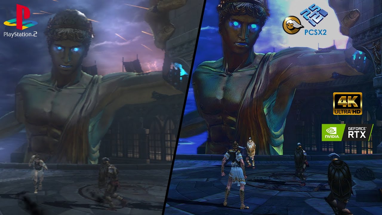 God of War 2 | Reshaded | RayTracing |  PS2 Original  vs PCSX2 Extreme Graphics Comparison