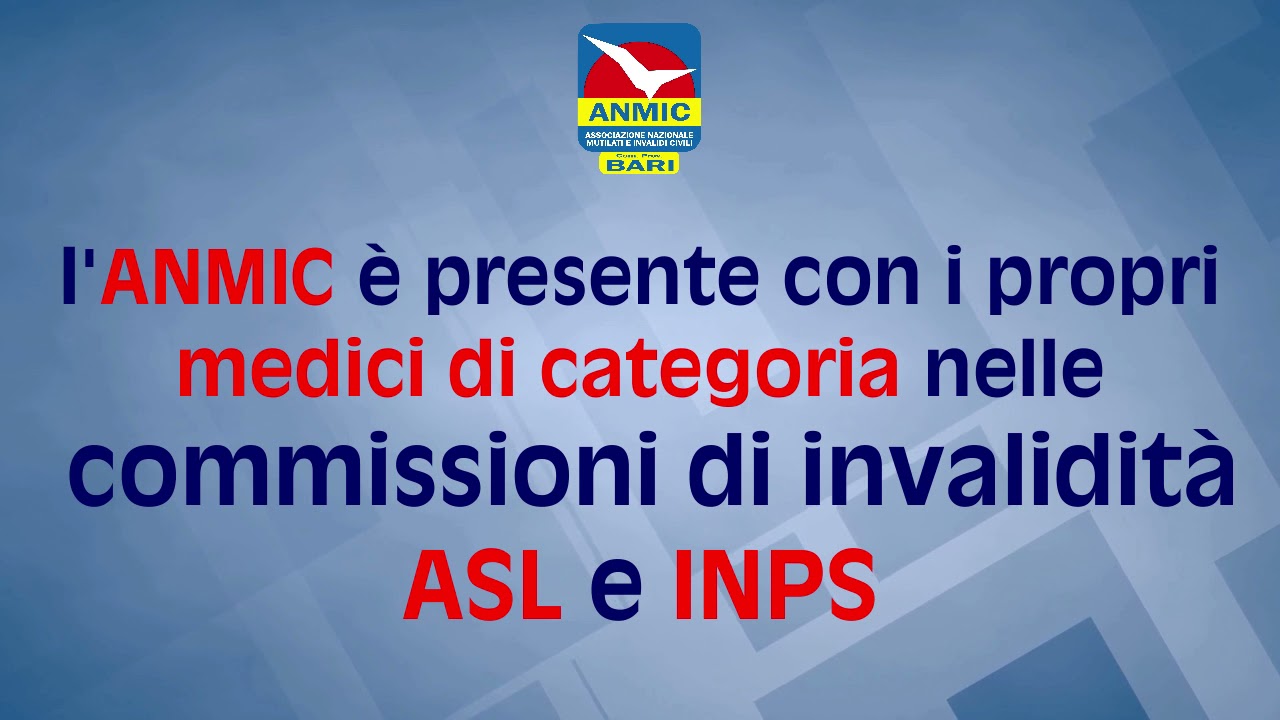 ANMIC BARI a Tutela e Rappresentanza delle Persone con Disabilit&agrave;. Ente Nazionale riconosciuto DPR