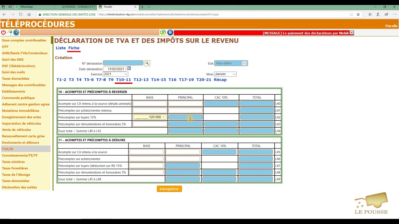 LePousse.com - COMMENT FAIRE UNE TÉLÉDÉCLARATION DES IMPÔTS ET TAXES AU CAMEROUN