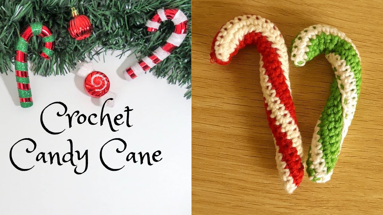 Crochet Candy Cane Step By Step Tutorial, Crochet Candy Cane Ornament