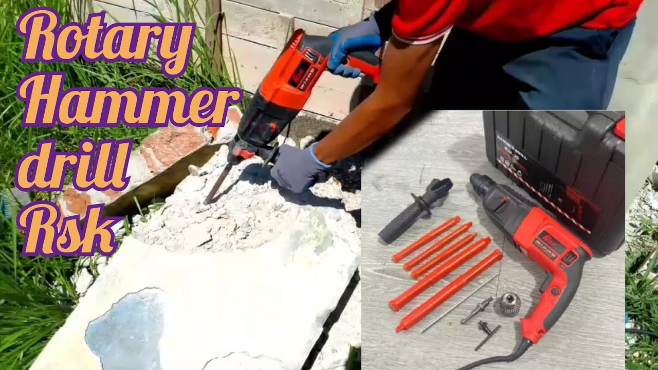 uji coba bobok tembok beton menggunakan ROTTARY HAMMER drill murah RSK 26MM BOR BOBOK GBH 2-26 DFR