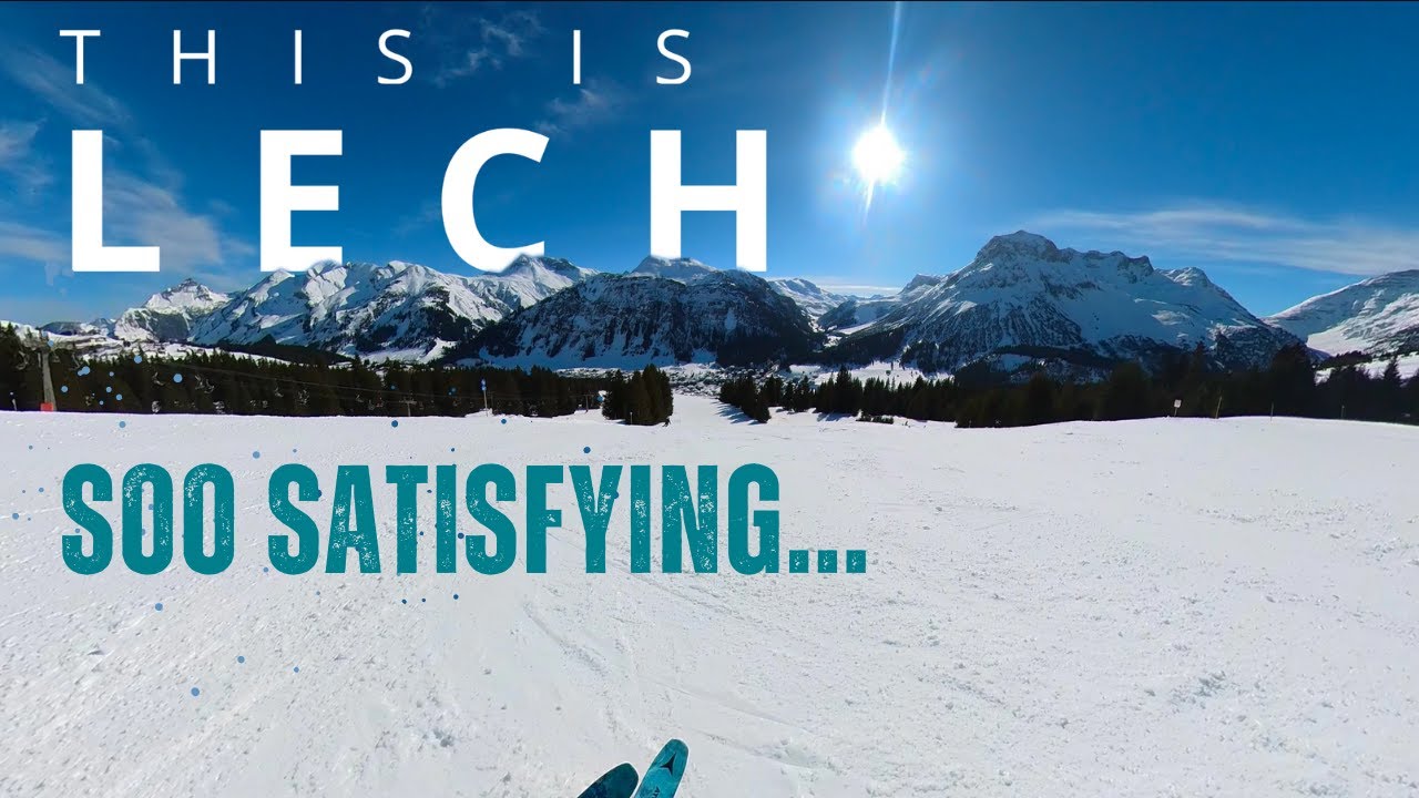 Skiing From Zug to LECH 2023 pistes 200 and 201, Arlberg Ski area