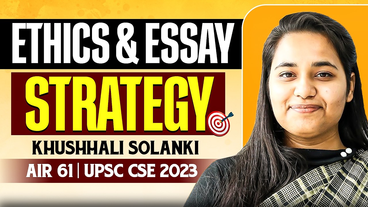 Ethics Strategy of UPSC TOPPER AIR-61CSE 2023 KHUSHHALI SOLANKI | Peeyush sir Ethics and Essay #upsc