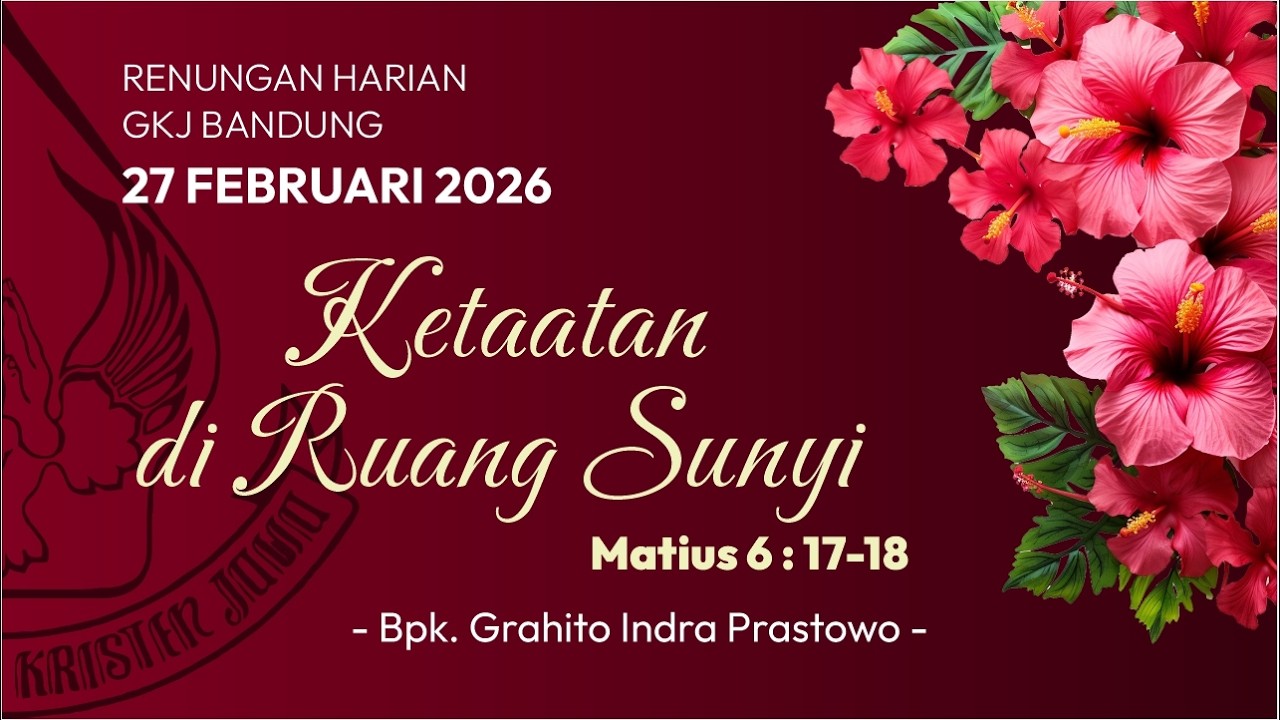 Renungan Harian 27 Februari 2026
