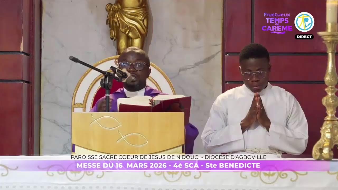 Messe de 6h20 du 16 mars 2026 en direct de la paroisse Sacré Coeur de Jésus de Ndouci
