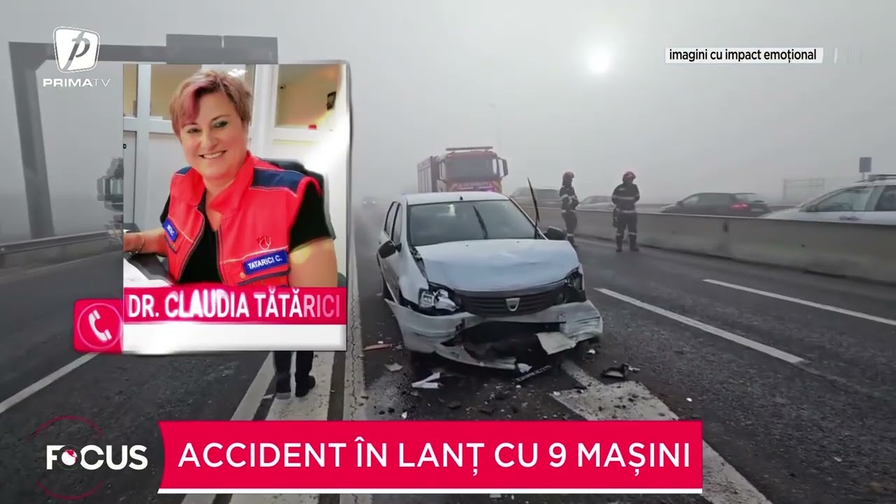 Accident cu 9 maşini lângă Constanţa: 13 oameni au avut de suferit